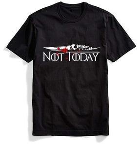 New ARYA STARK  NOT TODAY TShirt Winterfell Trendy Womens T Shirt GOT Fans Gift Tee T-shirt