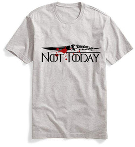 New ARYA STARK  NOT TODAY TShirt Winterfell Trendy Womens T Shirt GOT Fans Gift Tee T-shirt